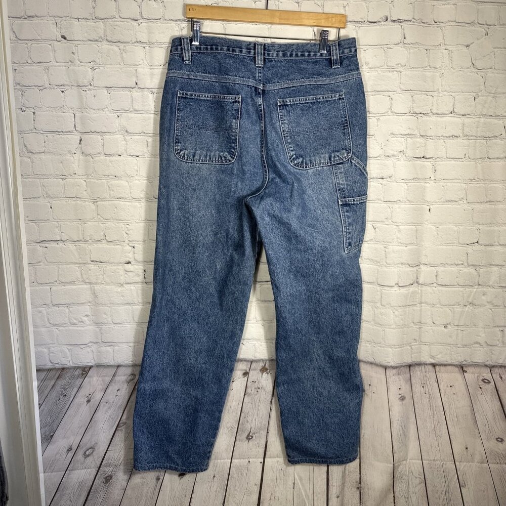 Vintage St Johns Bay Carpenter Jeans 36x32(34) Blue Denim Retro 90s Workwear